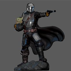 1.jpg 3D-Datei MANDALORIAN MANDO VER2 DISNEY DARKSABER STATUE 3d Druck Modell・3D-druckbare Vorlage zum herunterladen