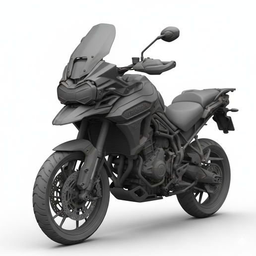 Triumph Tiger 1200 inline 4 motorcycle STL, motorcycle model kit, motorcycle trophy STL, motorcycle lift STL, motorcycle statue, drag bike STL, biker figure STL, motorcycle STL, resin motorcycle model, motorcycle with rider STL, motorcycle miniature, moto