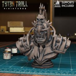 OrcBust01.jpg 3D file Orc Bust 01 [Pre-Supported]・3D printing idea to download, TytanTroll_Miniatures