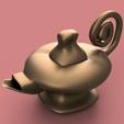 alladin-lamp v12-r8.png magic aladdin lamp for gin for magic ritual for 3d-print or cnc