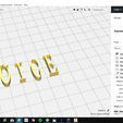 cura.png JUICE font uppercase 3D letters STL file