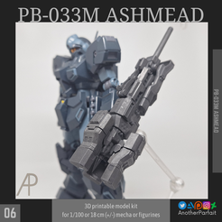 Ashmead-2.png PB-033M ASHMEAD CUSTOMIZE WEAPON EQUIPMENT FOR GUNDAM / FRAME ARMS / 30MM / 30MS / MODEL KIT ETC.