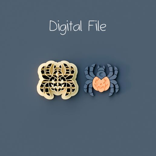 Pumpkin Spider Clay Cutter