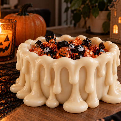 Melting Candle Candy Bowl – Halloween Dripping Wax Bowl