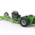 11.jpg Diecast Motore anteriore dragster vecchia scuola con V8 Scala 1:25