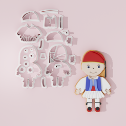 andras-tsolias.png Evzonas Greek Man Traditional Custome #1 Cookie Cutter