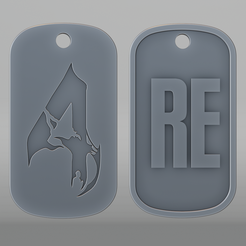 01.png STL file Residual Evil 4 Remake dogtag・Model to download and 3D print