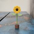 sunflower_pic1_square.jpg Cute Potted Sunflower Desk Home Decoration Simple Pretty Flower
