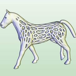 voronoi-horse-a.jpg Free 3D file Voronoi style horse-2mm version・3D printer design to download, Tanerxun