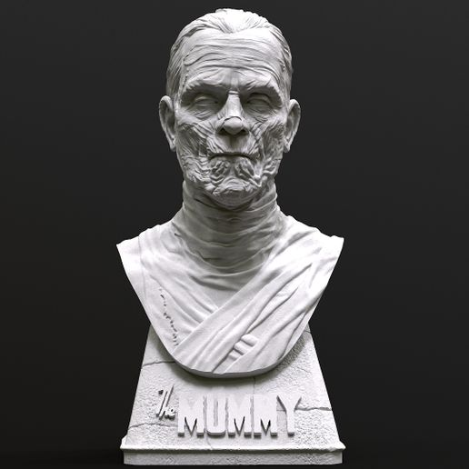 👻 The Mummy 1932 Bust・ OBJ File for 3D printing・Cults