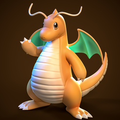 dragonitre.png STL-Datei Dragonit-Pokemon・Design zum Herunterladen und 3D-Drucken