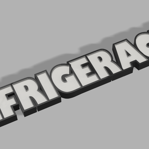 REFRIGERACION Nameled Sign 3D model