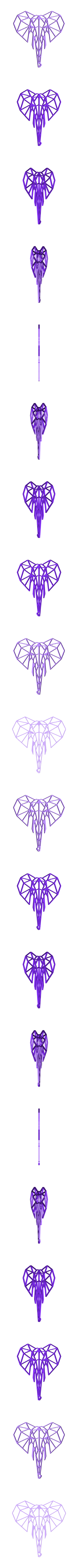 elephant1.stl Настенная скульптура "Слон" 2D