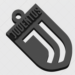 juventus-logo.png Файл STL Premium Juventus Logo Keyring・Идея 3D-печати для скачивания, mandrakecr
