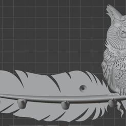 OwlKeyholder.jpg Owl Feather Keyholder