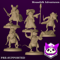 Mousefolk-Adventurers.png Fichier 3D Aventuriers du Mouseling・Objet pour impression 3D à télécharger