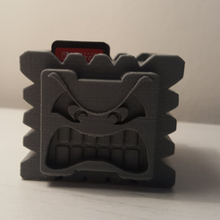 Thwomp 3.png Descargar archivo STL gratis Caja del cartucho del interruptor Thwomp・Modelo para la impresora 3D