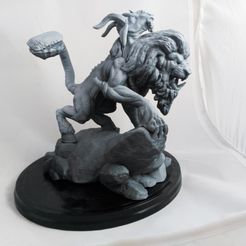 3d-printed-Chimeraside-side-2.jpg STL file Chimera Sculpture・3D print design to download