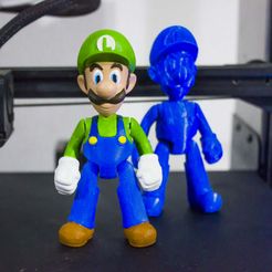 1.jpg STL file Luigi Print in Place articulated / no supports・3D printer design to download