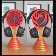 Untitled.png Free STL file Echo Dot Headphone Stand (2 designs)・Object to download and to 3D print