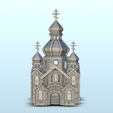3.png Orthodox brick cathedral with bell tower and double towers (3) - Flames of war Bolt Action USSR WW2 Cold Era Modern Russia