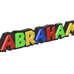 FAD2459A-6971-4503-A4E4-D2D247995741.jpeg ABRAHAM - 3D Mario Style Name Sign