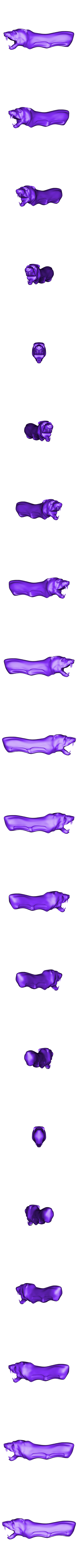 115.STL knife dague saber handle tiger face