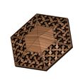 hexa-mouch-04.JPG Moucharabieh hexagonal tile and ceiling ornament 3D print model