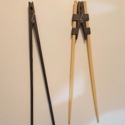 thumbnail (16).jpg Free STL file Chinese chopsticks clothespin・3D printer model to download