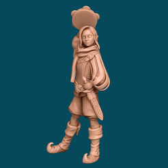 BPR_Rendermain2_2.png STL file Yuta, a bard with a tambourine - DnD miniature [presupported]・3D printable model to download