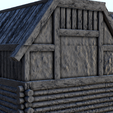 50.png Wooden log warehouse (3) - Warhammer Age of Sigmar Alkemy Lord of the Rings War of the Rose Warcrow Saga