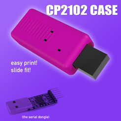 serial-dongle-cp2102.png STL-Datei Gehäuse für CP2102 usb serial UART dongle・3D-druckbare Vorlage zum herunterladen
