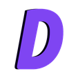 D.STL Letters - A through Z - HP Simplified Font - ALL CAPS - 1" X .125" thick