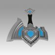 5.jpg World Of Warcraft Shadowlands Axe Bastion Cosplay weapon prop