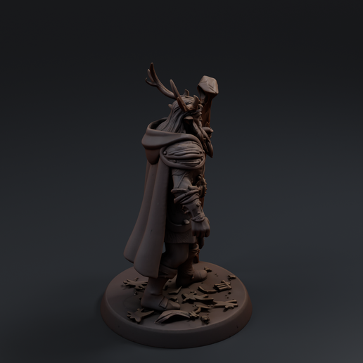 Wood Elf Druid 3D printable STL miniature