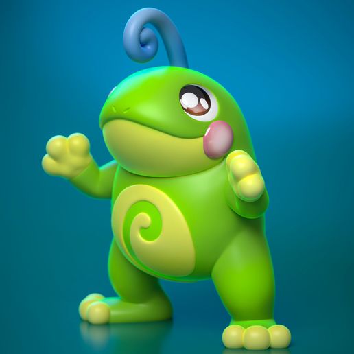 High Quality Politoed Miniature - 3D Printable STL Model For Tabletop Gaming and Display 3D model preview