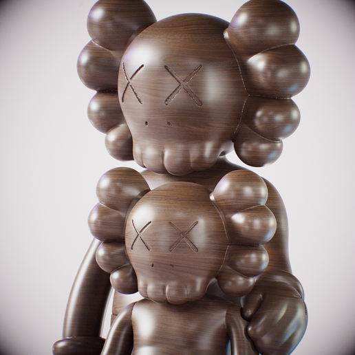 Kaws Waiting - Father and Son - 28cm tall 3D model