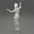 Girl-0011.jpg Fichier 3D Une jolie fille du Père Noël en robe de Noël prend la pose・Modèle imprimable en 3D à télécharger
