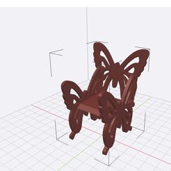 Schmetterling_Stuhl_Var02.jpg STL-Datei Stuhl Puppenhaus Schmetterling・3D-druckbare Vorlage zum herunterladen