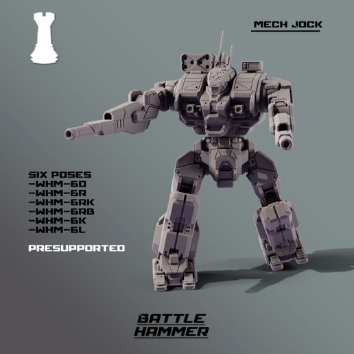 🔨 American Mecha - WHM Battle Hammer - Mech Jock・ 3D File for 3D ...