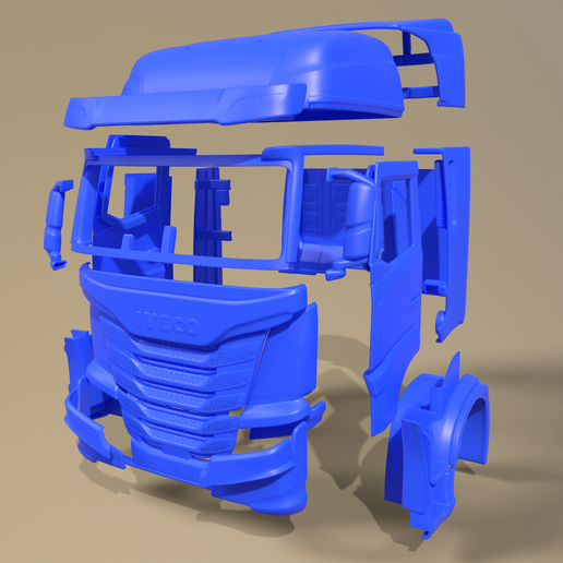 A011.png IVECO S WAY 2020 PRINTABLE CABIN TRUCK FRONT BODY