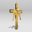 Shapr-Image-2024-01-14-130713.png Cross with angel wings and diamond, Forever in our heart, Memorial statue, decorative religious gift, condoleance gift, Remembrance Gift