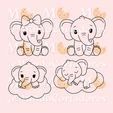8.png DEISY BABY SHOWER CUTTER AND STAMP PACK - ELEPHANT CUTTER COOKIES