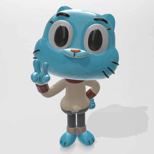 Gumball Victory Pose - Stylized 3D Print 3D model