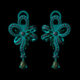 Earring46-1.png 3D file Long Earring Women Diamond 3dm STL Print File Earring・3D printable model to download