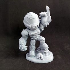 4.jpg STL-Datei Chibi Doomguy・Modell für 3D-Drucker zum Herunterladen