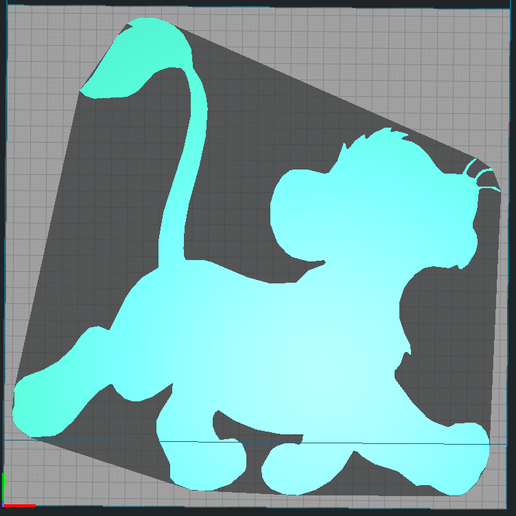 simba - disney - lion king - 2D - 3D model önizlemesi