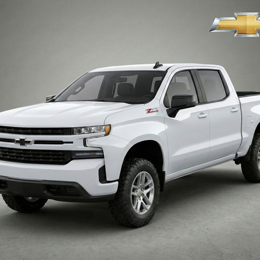 Chevrolet Silverado 1500 LT – Z71 Crew Cab Pickup STL 3D Print Model