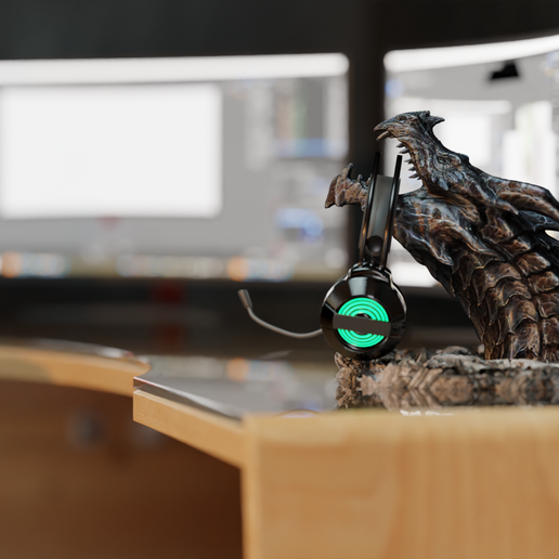 🐉 Dragon Headphone holder・ STL File for 3D printing・Cults