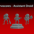 monopose-sites.png STL-Datei Servocores - Assistenzdroidentruppe - 28mm Maßstab - Monopose - Kickstarter Vorschau kostenlos・Objekt zum Herunterladen und Drucken in 3D